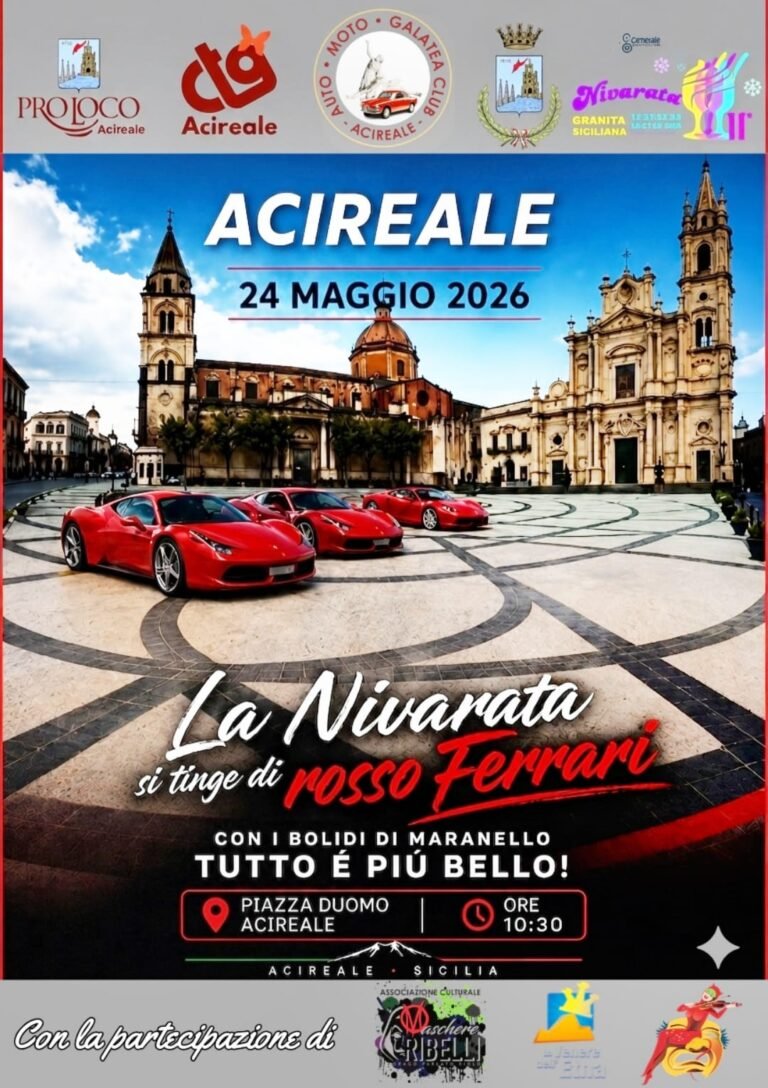 La “Nivarata” si tinge di Rosso Ferrari”: domenica 24 maggio ad Acireale il grande raduno delle “Rosse” di Maranello
