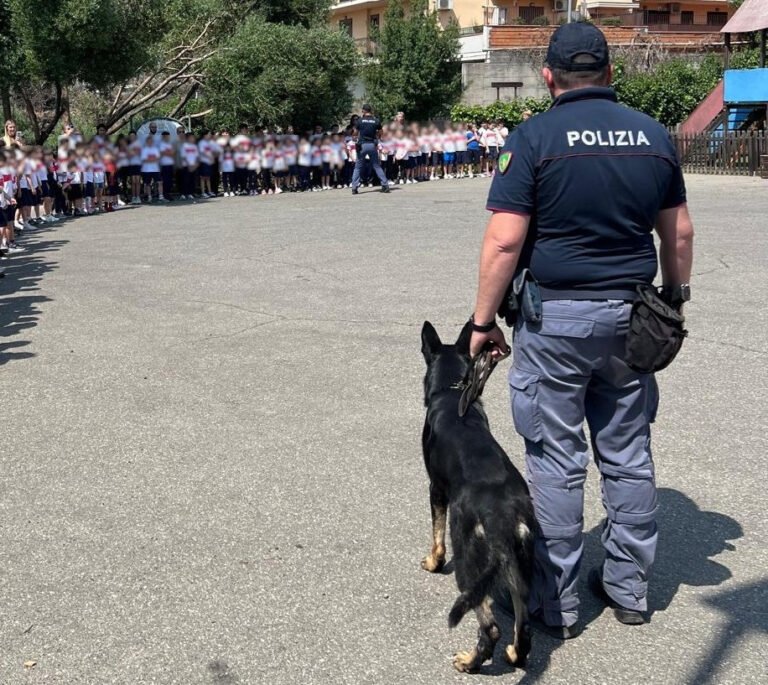 Catania, gli alunni dell’istituto comprensivo “Campus Don Bosco” incontrano i poliziotti della squadra a cavallo e della squadra cinofili della Polizia di Stato