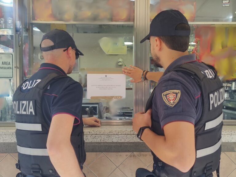 Catania, Polizia sospende attività di un chiosco nel quartiere Monte Po’