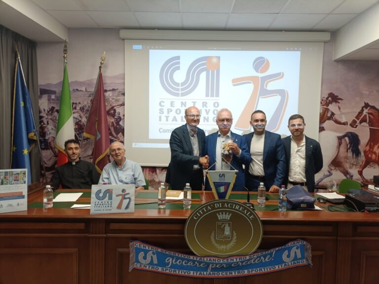 Acireale, festa grande con il presidente nazionale Bosio per i 75 anni del comitato del Centro sportivo italiano (Csi)