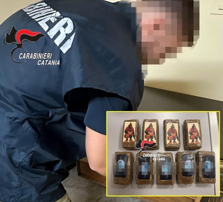 Catania, Carabinieri sequestrano quasi un chilo di hashish e arrestano un 47enne