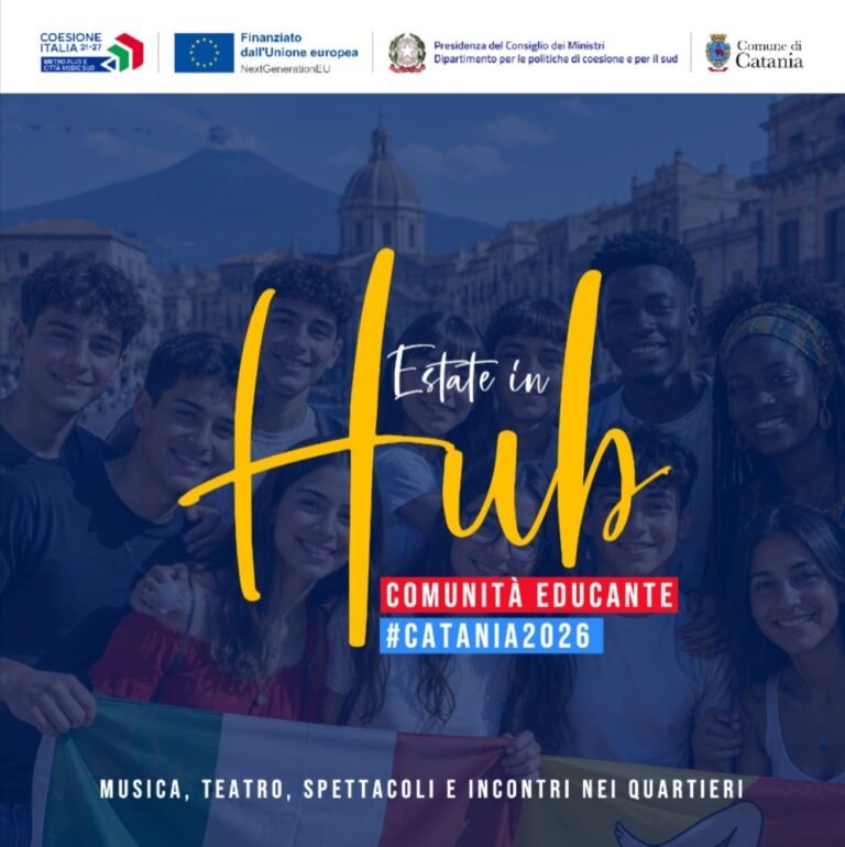Catania, Servizi sociali: “Estate in hub – Comunità educante” con eventi e spettacoli gratuiti nei quartieri