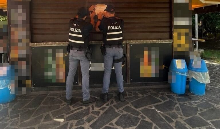 Catania, sospesa dalla Polizia l’attività di un chiosco