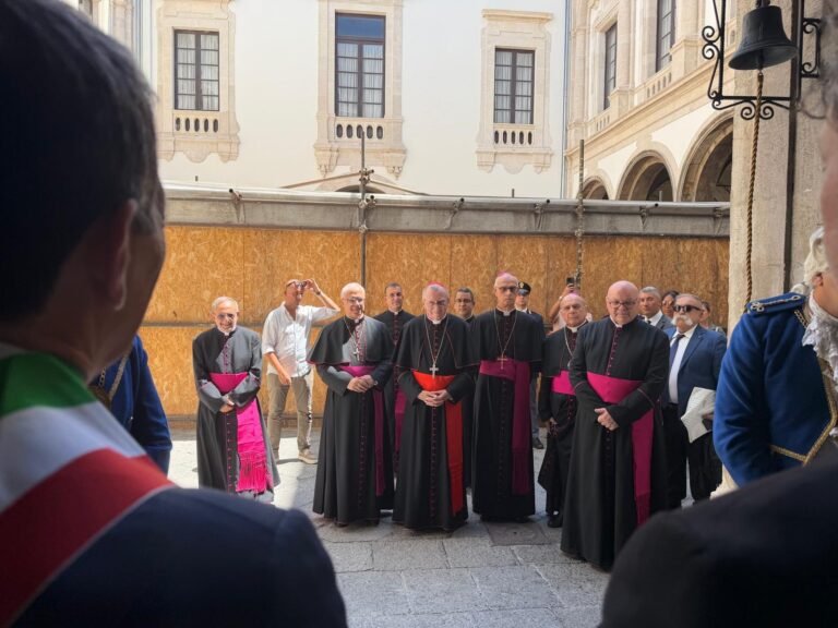 Catania, IX Centenario di Sant’Agata: il Cardinale Parolin in visita a Palazzo degli Elefanti