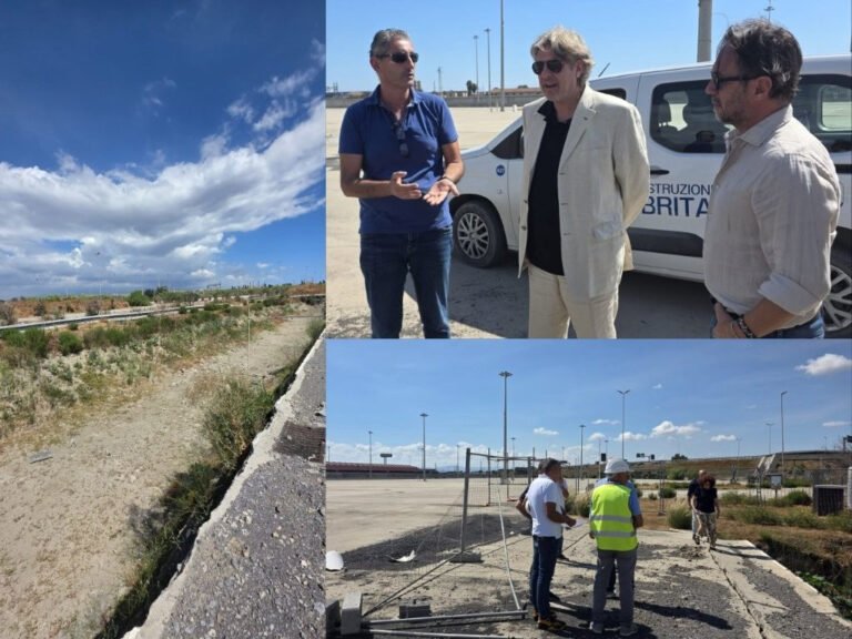 Interporto di Catania Bicocca: avanzano i lavori per il ripristino della vasca crollata