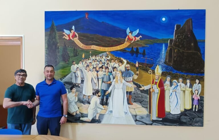 Catania, l’Aula consiliare del Castello Leucatia accoglie opera d’arte dedicata a Sant’Agata